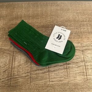 Little Stocking Co. Christmas Cable Knit Knee High Socks | Size 0–6 Months | NWT